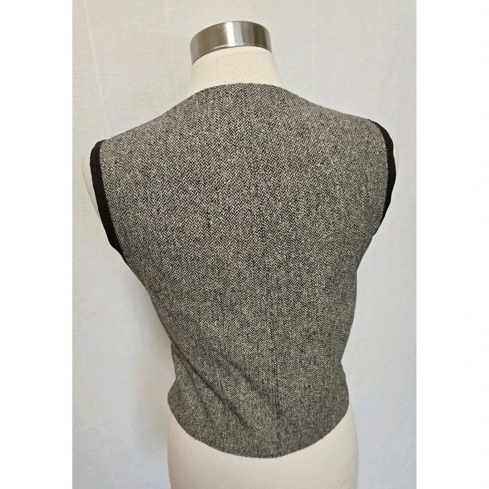 Gap Womens Vintage Vest Size Medium Herringbone Double‎ Breasted